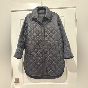 Massimo Dutti black nylon quilted jacket generous small